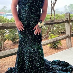 Sydney's Closet Black Label Blazer with Gold Embroidered Logo